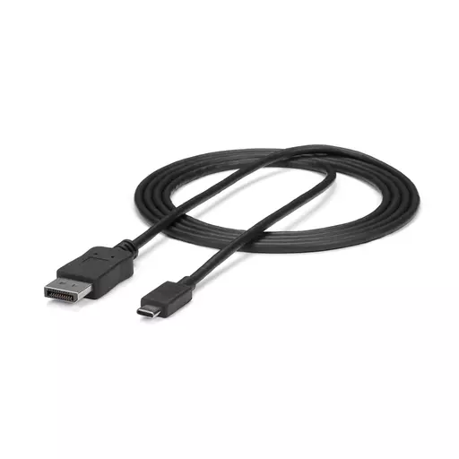 StarTech.com 6ft/1.8m USB C to DisplayPort 1.2 Cable 4K 60Hz - USB-C to DisplayPort Adapter Cable HBR2 - USB Type-C DP Alt Mode to DP Monitor Video Cable - Works w/ Thunderbolt 3 - Black