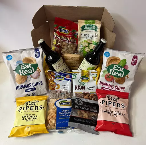 Old Mout Cider and Snacks Hamper with Personalised Christmas Card