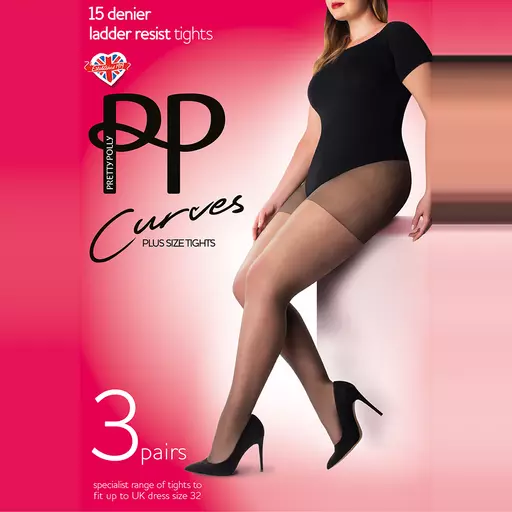 Pretty Polly Curve TIGHTS Barely Black Sherry