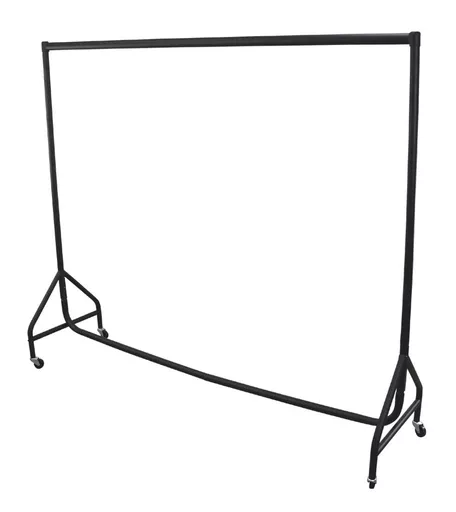 Reinforced 6ft Black Heavy Duty Clothes Rail