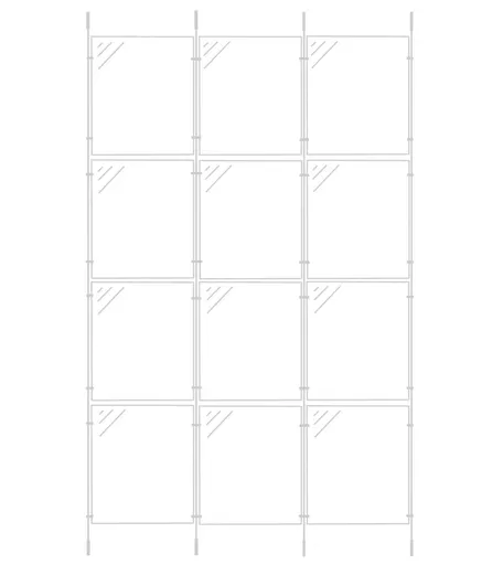 12 x A4 Portrait Triple Column Cable Display