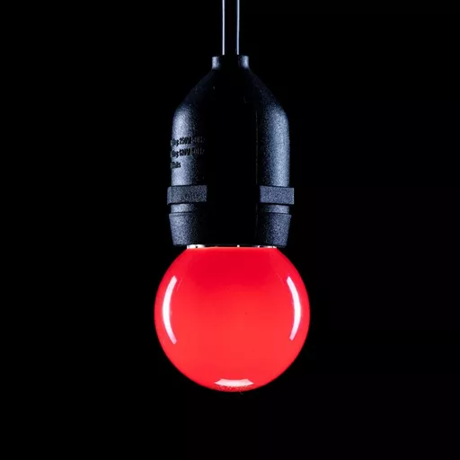 Prolite 1.5W LED Poly Golf Ball Lamp ES Red