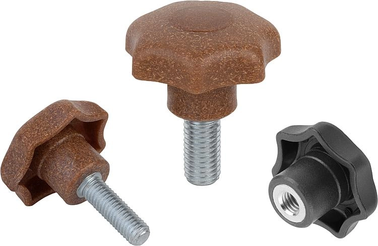K0155 Star Grips In Biopolymer & Steel Size M5-M12