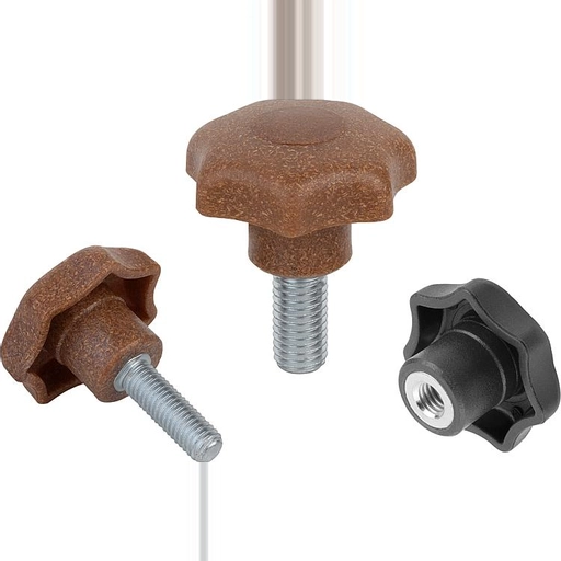 K0155 Star Grips In Biopolymer & Steel Size M5-M12