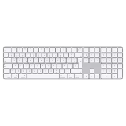 Apple Magic keyboard USB + Bluetooth Spanish Aluminium, White