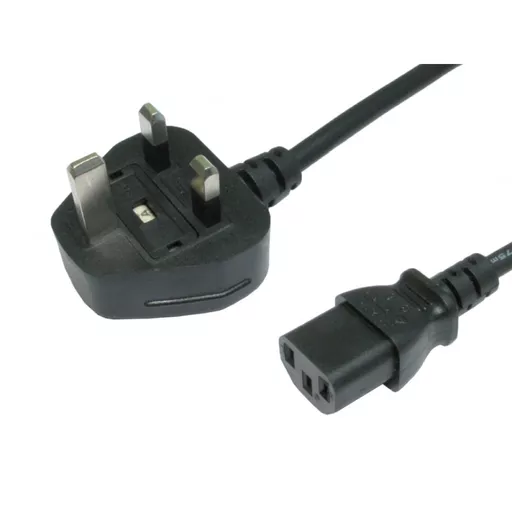 UK 13A Plug to IEC C13 Mains Lead (1.00mm²)