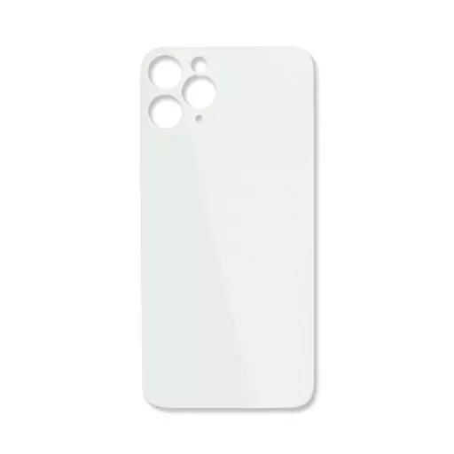 Back Glass (Big Hole) (No Logo) (White) (CERTIFIED) - For iPhone 11 Pro
