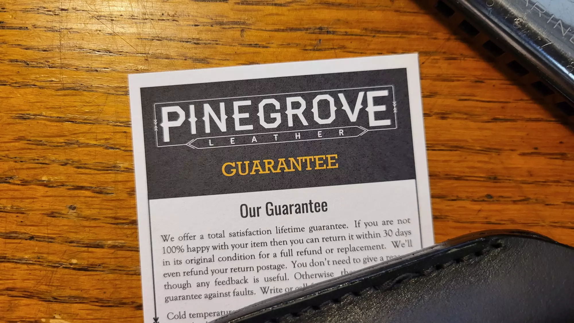 Pinegrove Leather guarantee card.jpg