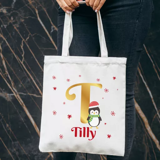 Penguin Christmas Tote Bag
