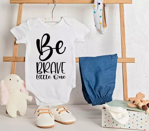 Personalised 'Be Brave Little One' Babygrow