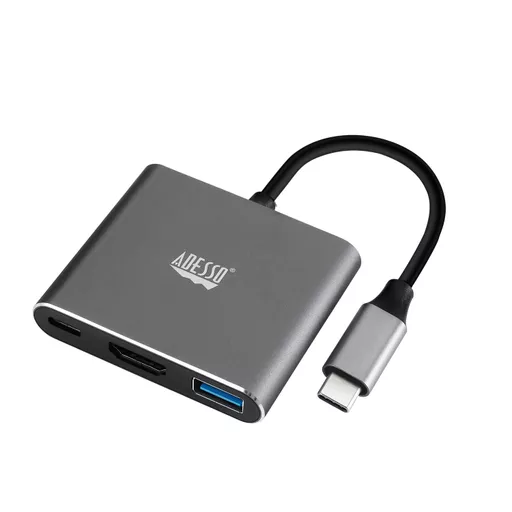 Adesso AUH-4010 notebook dock/port replicator USB 3.2 Gen 1 (3.1 Gen 1) Type-C Grey
