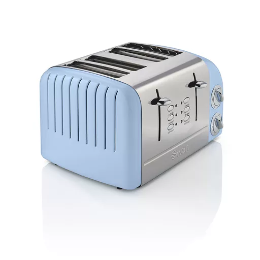 4 Slice Retro Toaster - Blue