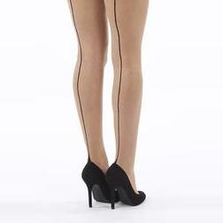 Sexy Black, Red, Nude or White Cuban Heel Seamed Stockings Swatch