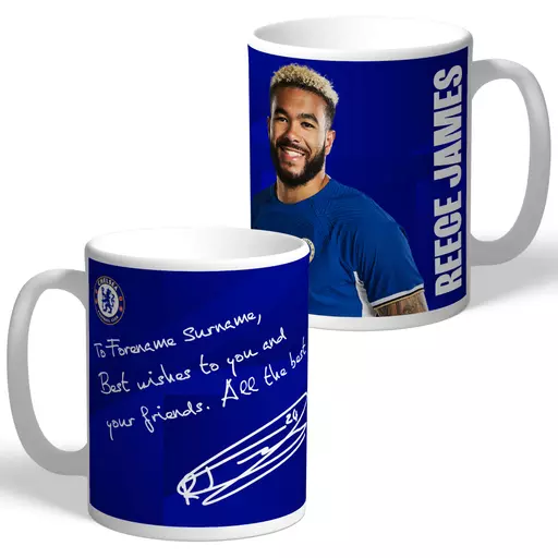 Chelsea FC James Autograph Mug
