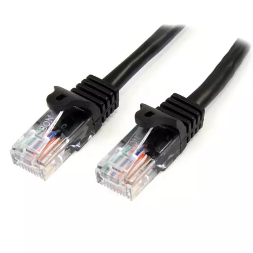 StarTech.com Cat5e Patch Cable with Snagless RJ45 Connectors - 1m, Black