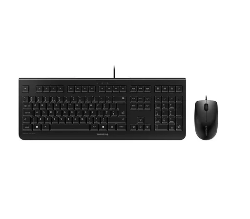 CHERRY DC 2000 Corded Keyboard & Mouse Set, Black, USB (QWERTY - UK)