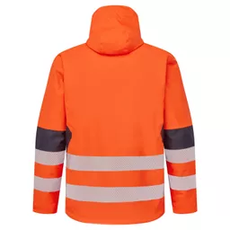 SYH-057D-System-Hi-Vis-Eco-Orange-Navy-Insulated-Jacket-Back straight on With Segmented Tape.png