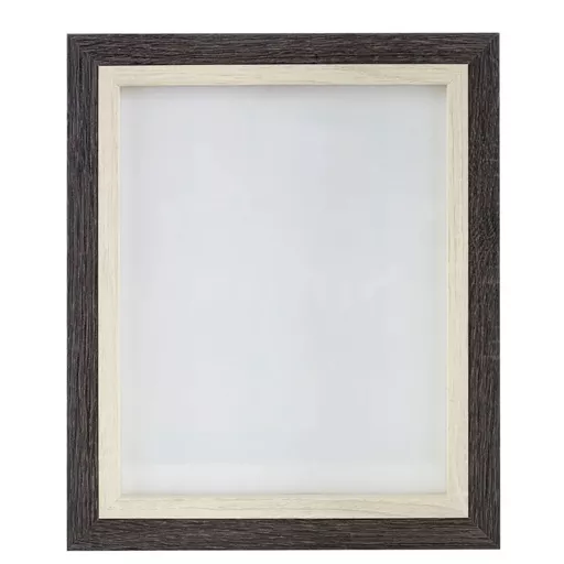 Box Photo Frame, Two Tone, Grey, 8x10