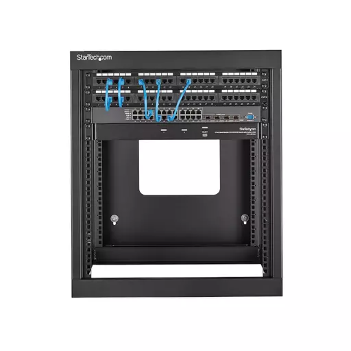 StarTech.com 12U Hinged Open Frame Wall-Mount Server Rack - 22 in. Deep