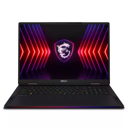 MSI Raider 18 HX A14VHG-062UK Intel® Core™ i9 i9-14900HX Laptop 45.7 cm (18") WQUXGA 32 GB DDR5-SDRAM 2 TB SSD NVIDIA GeForce RTX 4080 Wi-Fi 7 (802.11be) Windows 11 Pro Black