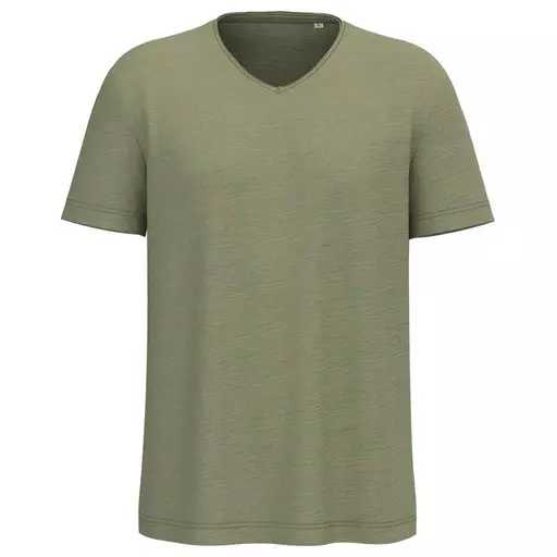 Spasso Drop Shoulder Raw Edge Collar Slub T-Shirt