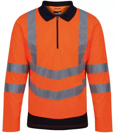 Regatta High Visibility Pro Long Sleeve Polo Shirt