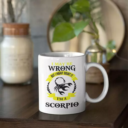 Personalised birthday mug for zodiac sign Scorpio - custom quote gift for men and women.jpg
