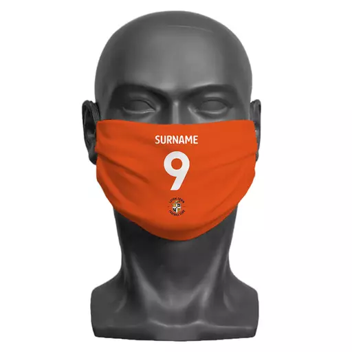 Luton Town FC Back of Shirt Adult Face Mask (Large)