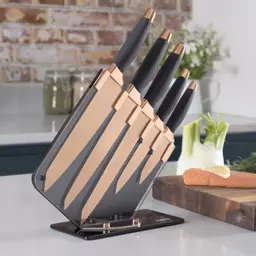 Rose Gold 5 Piece Knife Set, Knives and Scissors