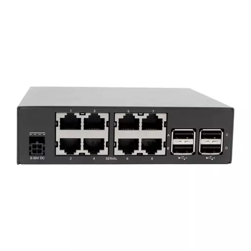 Tripp Lite B093-008-2E4U-M 8-Port Console Server with Built-In Modem, Dual GbE NIC, 4Gb Flash and Dual SFP - Modified