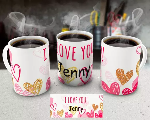 Personalised Romantic Valentine's Day Mug - Add Name