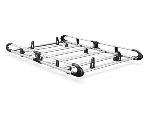 Volkswagen Caddy 2010-2015 L1, H1 Twin Rear Doors - ULTI Rack+ (Aluminium) - 6 Bar Roof Rack