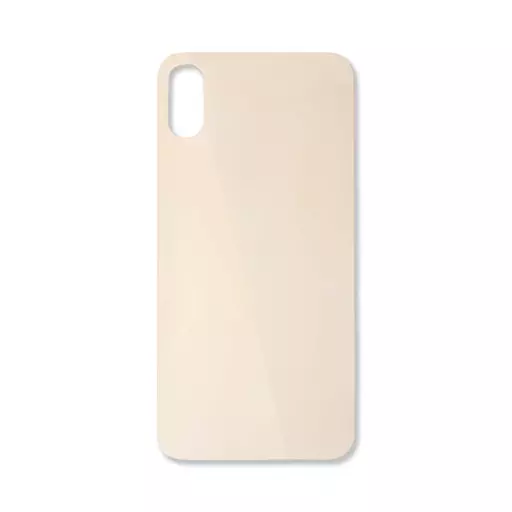 Back Glass (Big Hole) (No Logo) (Gold) (CERTIFIED) - For iPhone XS