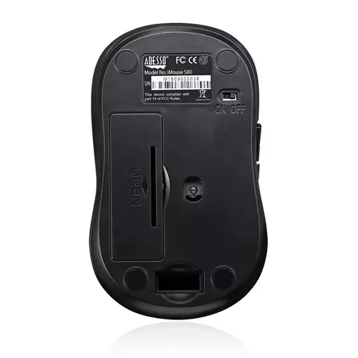Adesso iMouse S80R mouse Ambidextrous RF Wireless Optical 1600 DPI