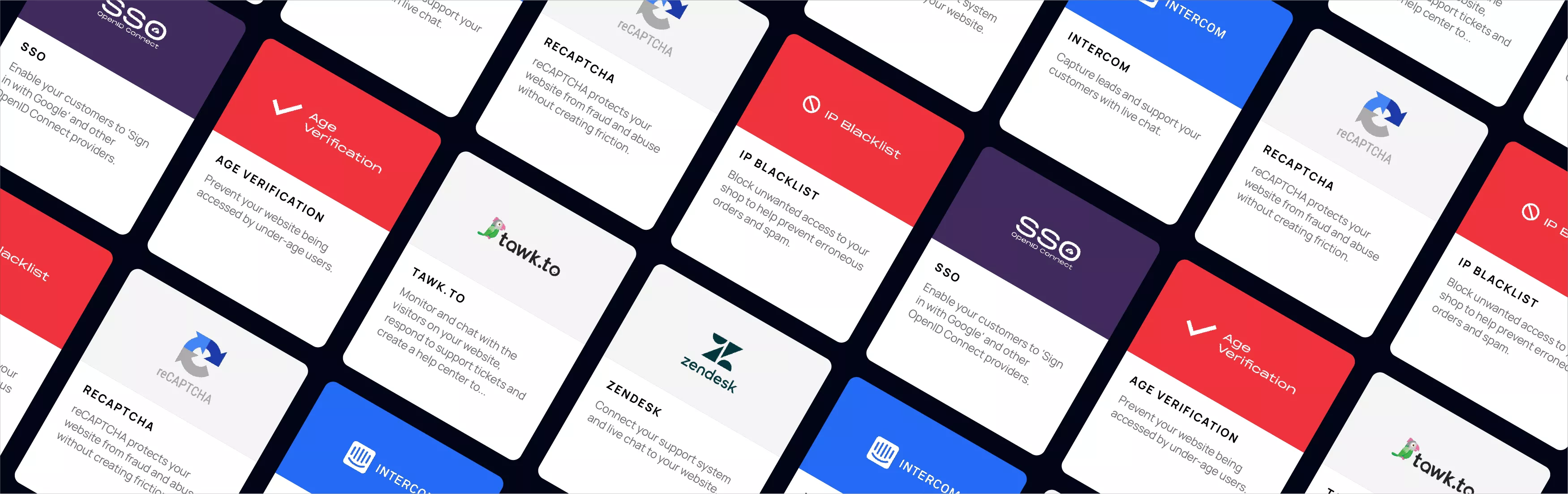 Support and Engage plugins compatible with Symphony Commerce displayed in a collage