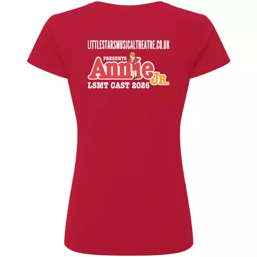 LittleStarsMusicalTheatre_AnnieLadiesT-Shirt_ClassicRed_Back.png