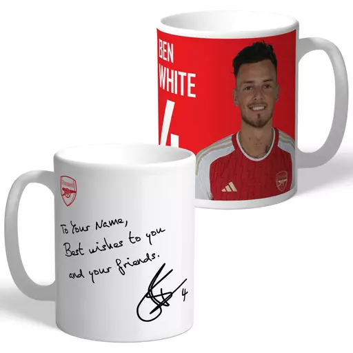 Arsenal FC White  Autograph Mug