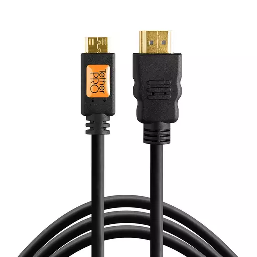 Tether Tools TetherPro Mini-HDMI (C) to HDMI (A) Cable Black
