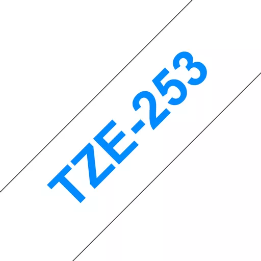 Brother TZE-253 DirectLabel blue on white Laminat 24mm x 8m for Brother P-Touch TZ 3.5-24mm/HSE/36mm/6-24mm/6-36mm