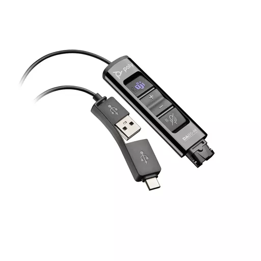 Poly DA85-M USB to QD Black Adapter TAA