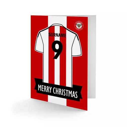 Brentford FC Shirt Christmas Card
