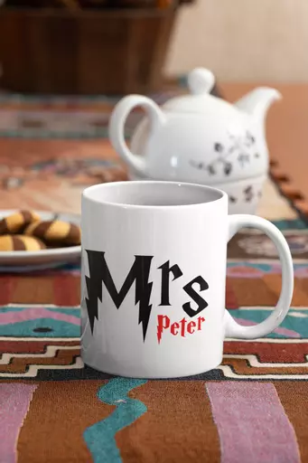 personalised harry potter inspired mug gift for couples. Cute matching Mr & Mrs gift 