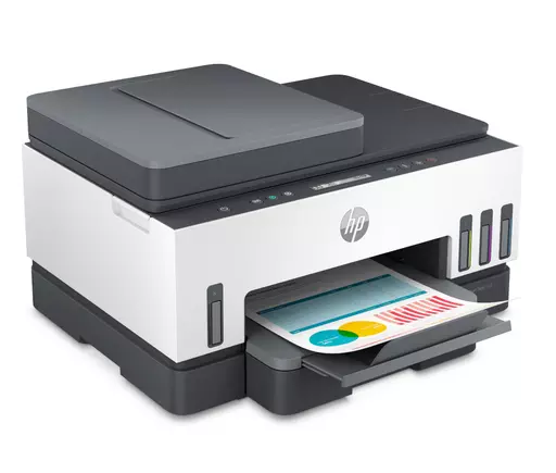 HP Smart Tank 7305e All-in-One, Color, Printer for Home and home office, Print, Scan, Copy, ADF, Wireless, 35-sheet ADF; Scan to PDF; Two-sided printing