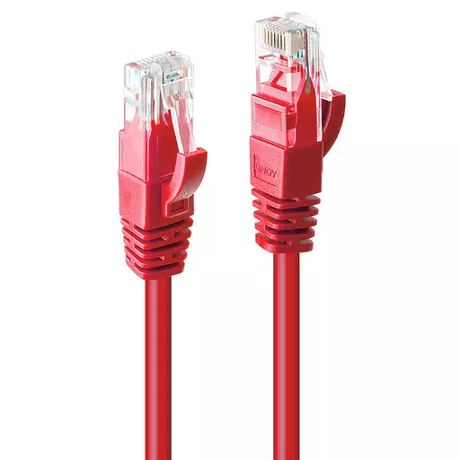 Lindy 3m Cat.6 U/UTP Cable, Red