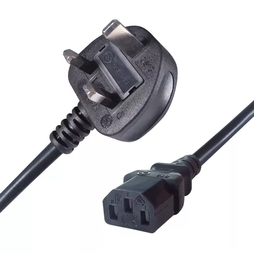 connektgear 1.8m UK Mains Power Cable UK Plug to C13 Socket