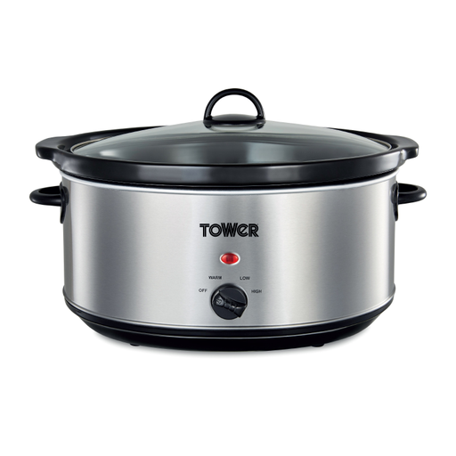 Tower 6.5 Litre Stainless Steel Slow Cooker