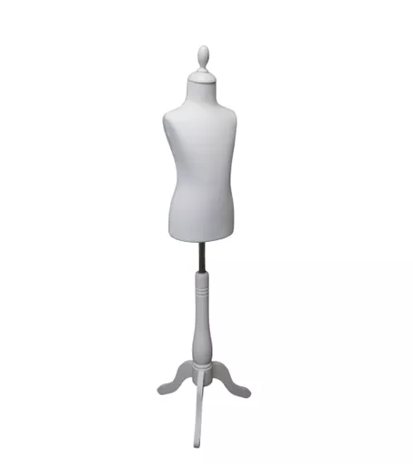 Exclusive 3-4 Years Tailors Dummy with Tripod Base - White