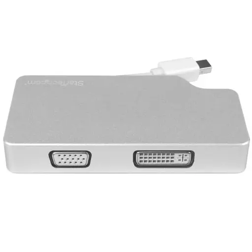 StarTech.com Aluminum Travel A/V Adapter: 3-in-1 Mini DisplayPort to VGA, DVI or HDMI - 4K