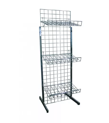 6ft Gridwall 3 x Sloping Shelf 'T' Leg Display Kit