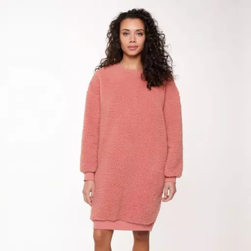 Lingadore  FLUFFY LOUNGE DRESS  Rose Dawn